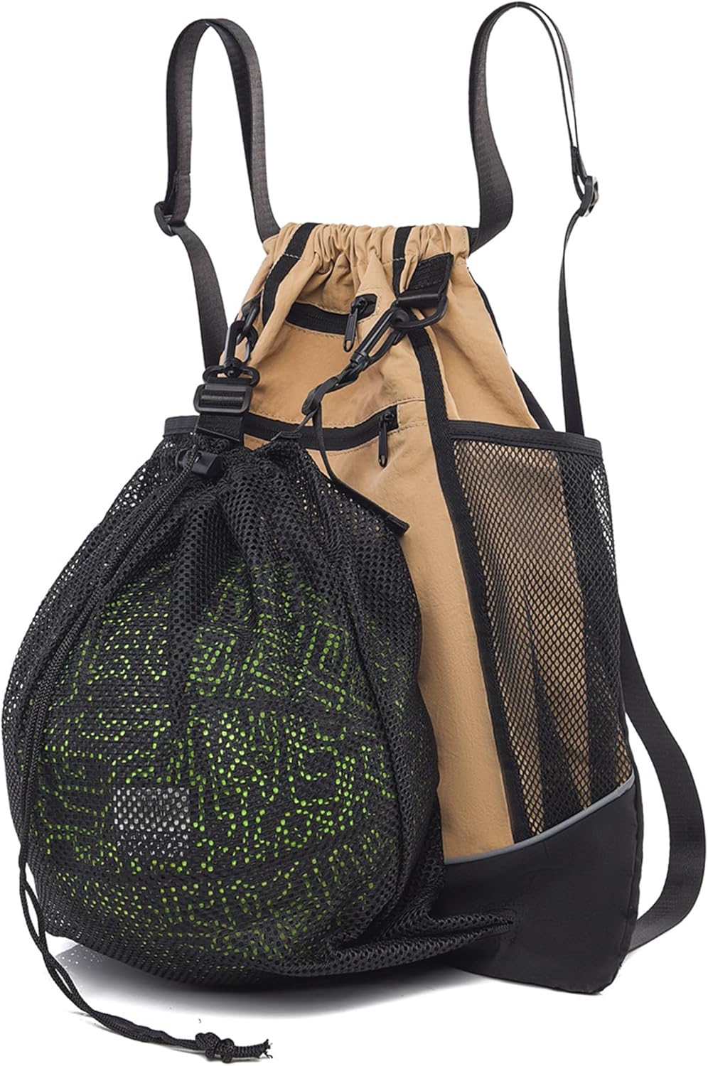 【幅広肩紐・調節可能】このスポーツバッグの肩紐を広く、荷重を分散でき、肩へのストレスを軽減します。更に縄を引く設計と肩紐の調節可能設計で、開けても閉めてもとても便利だけでなく、必要に応じて長短の調節も可能です 【商品仕様】：リュック：縦50...