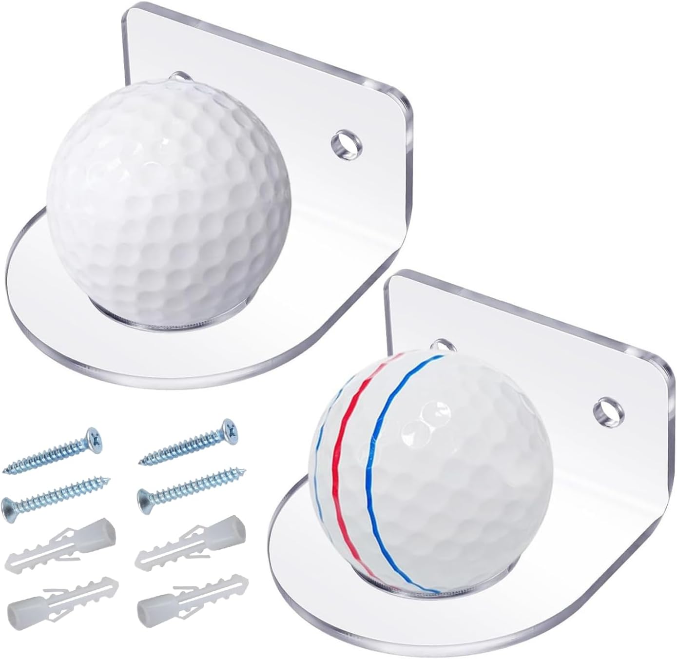 ゴルフボールディスプレイホルダー アクリル製 ゴルフボールラック 壁掛け式,スポーツコレクション デ..