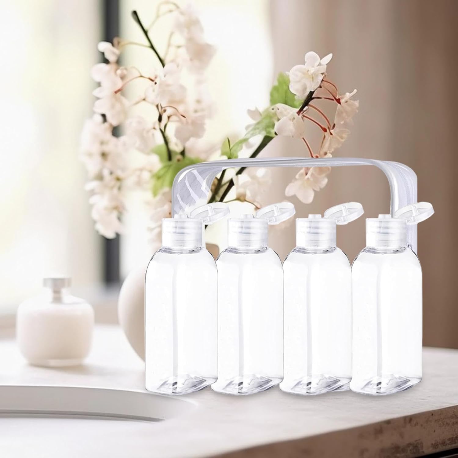 トラベルボトル4個セット 旅行用容器 100ml トイレタリー用漏れ防止 deeplearning-10783509 FINTRUE サンプル画像3