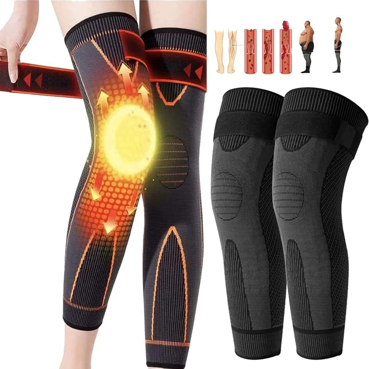 トルマリン ツボ押し 自己発熱膝パッド ヨモギの指圧シェーピングニーパッド 指圧自己発熱シェーピング..