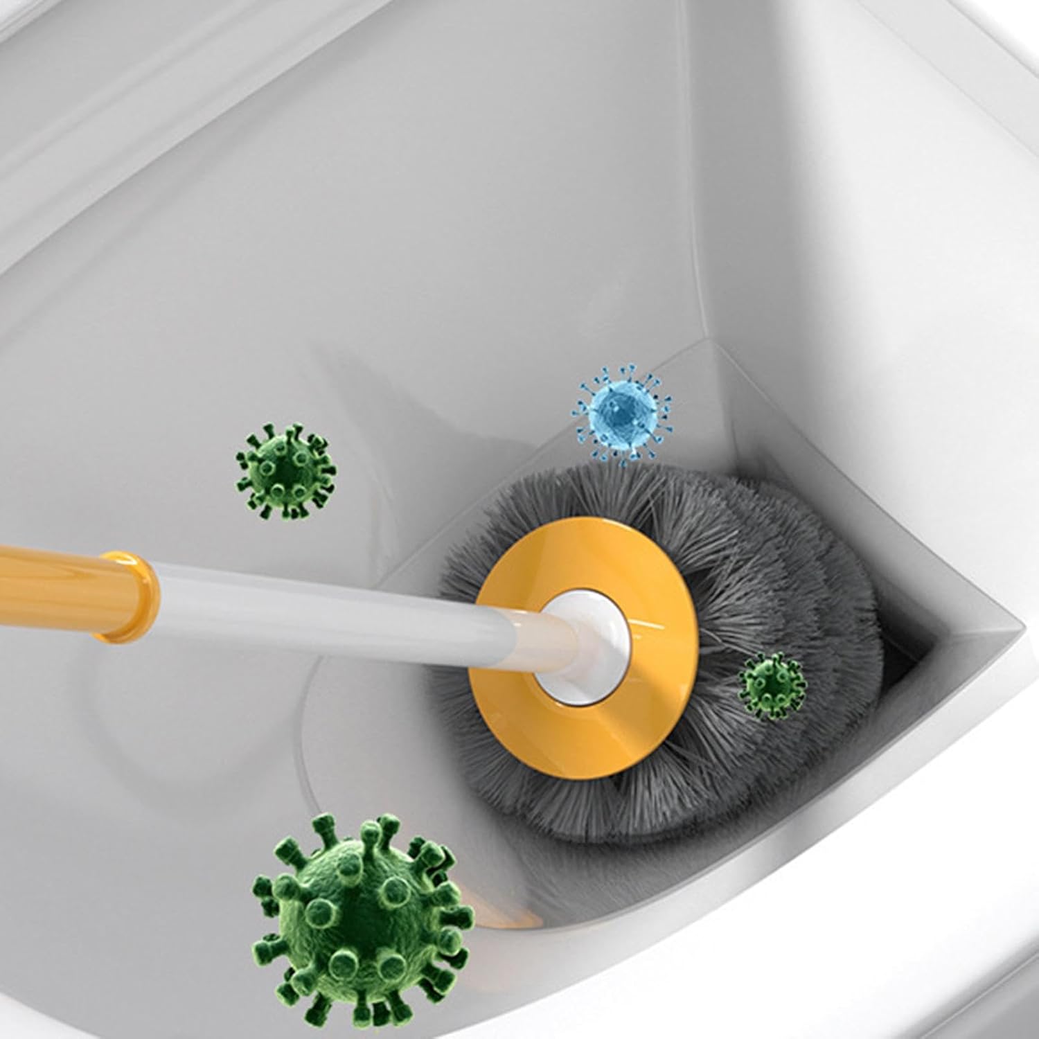 便器ブラシ | ノベルティトイレブラシ | ダックデザイン トイレクリーナー | ロングハンドルトイレスクラバー | 立っている便器ブラシとホルダー | ポータブルでかわいい便器ブラシクリーナー バスルーム用