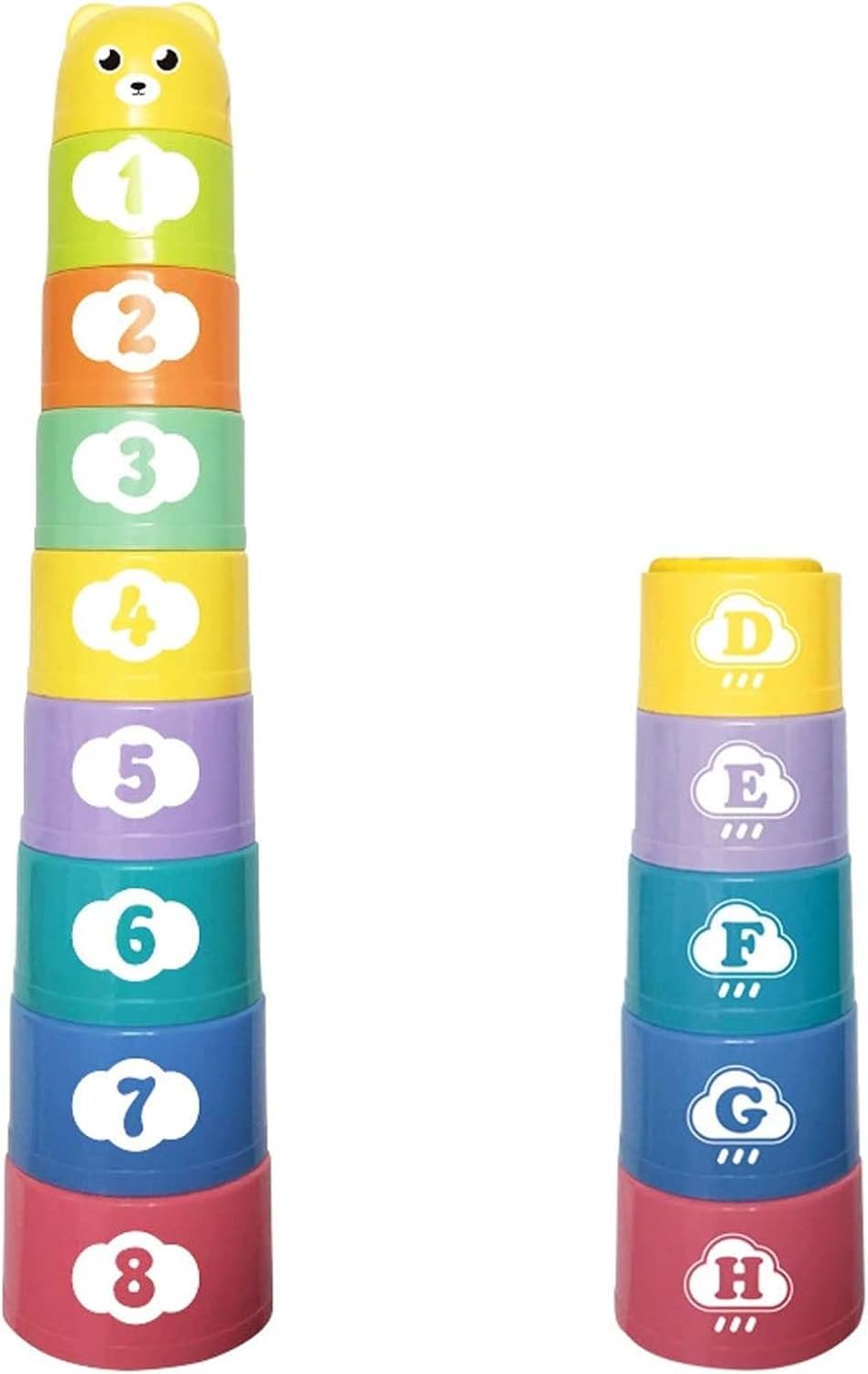 【スキルの向上】：カップを積み重ねる刺激的なゲームを通じて、子供たちは創造性と想像力を育みながら、細かい運動能力と忍耐力を養うことができます。また、手と目の協調性も強化されます。 【高品質の素材】：赤ちゃんのスタッキングカップは高品質の素材...