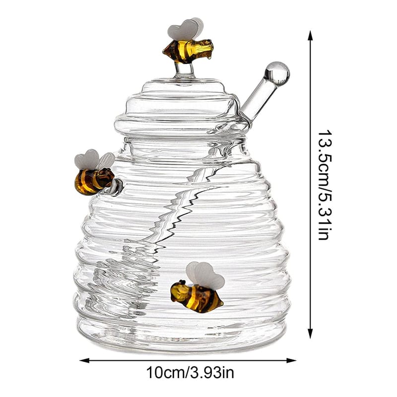 ハニーポット 3つ蜂蜜 はちみつ ハニー ドレッシング ジャム パスタ 容器 蜂蜜ボトル 保存容器 蓋付き 家庭用 キッチン用