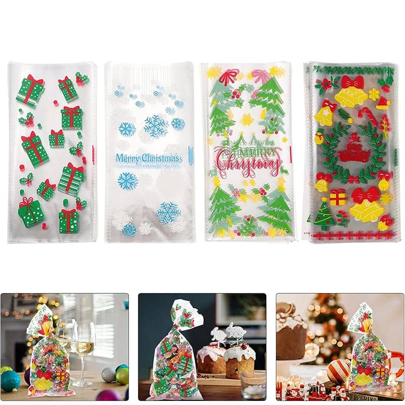 200枚セット クリスマス お菓子袋 キャンディバッグ ギフトバッグ 27*13 小分け クリスマス ラッピング 袋 包装袋 パンプキン 可愛い 小さい おかし ギフト袋 プレゼント クリスマス パーティーグッズ 2308