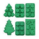 6点入り キャンドル シリコンモールド 3D クリスマス 型 クリスマス ツリー ジンジャーブレッドマン スノーフレーク ヘラジカ DIY 手作り クッキー キャンディー型 チョコレート型 UVレジン型 2309