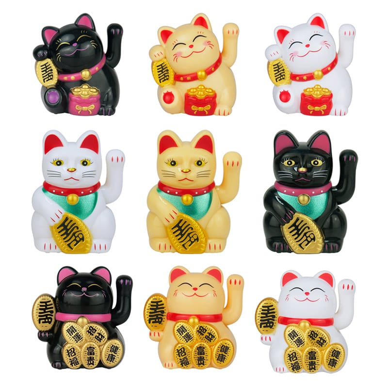 Rakuten - ミニ 招き猫 車内飾り 金運アップ 幸運 笑い猫 置き物 インテリア 玄関 まねきねこ 置物 商売繁盛 おしゃれ 新築祝い 開店祝い プレゼント ギフト