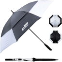 \期間限定★ポイント10倍/晴雨兼用 日傘 大型サイズ 直径135cm UVカット 日焼け 熱中症対策 風に強い二重構造 ゴルフ傘 スポーツ観戦 自動開閉 ワンタッチ ジャンプ傘 釣り防風防水傘(4)