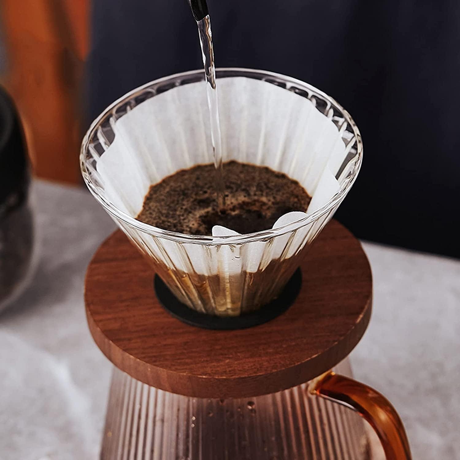 300ML コーヒーポット コーヒーサーバー コーヒー用品 コーヒー セット ガラスコーヒードリッパー 1-2カップホームフィルターコーヒーメーカー コーヒードリップ器具