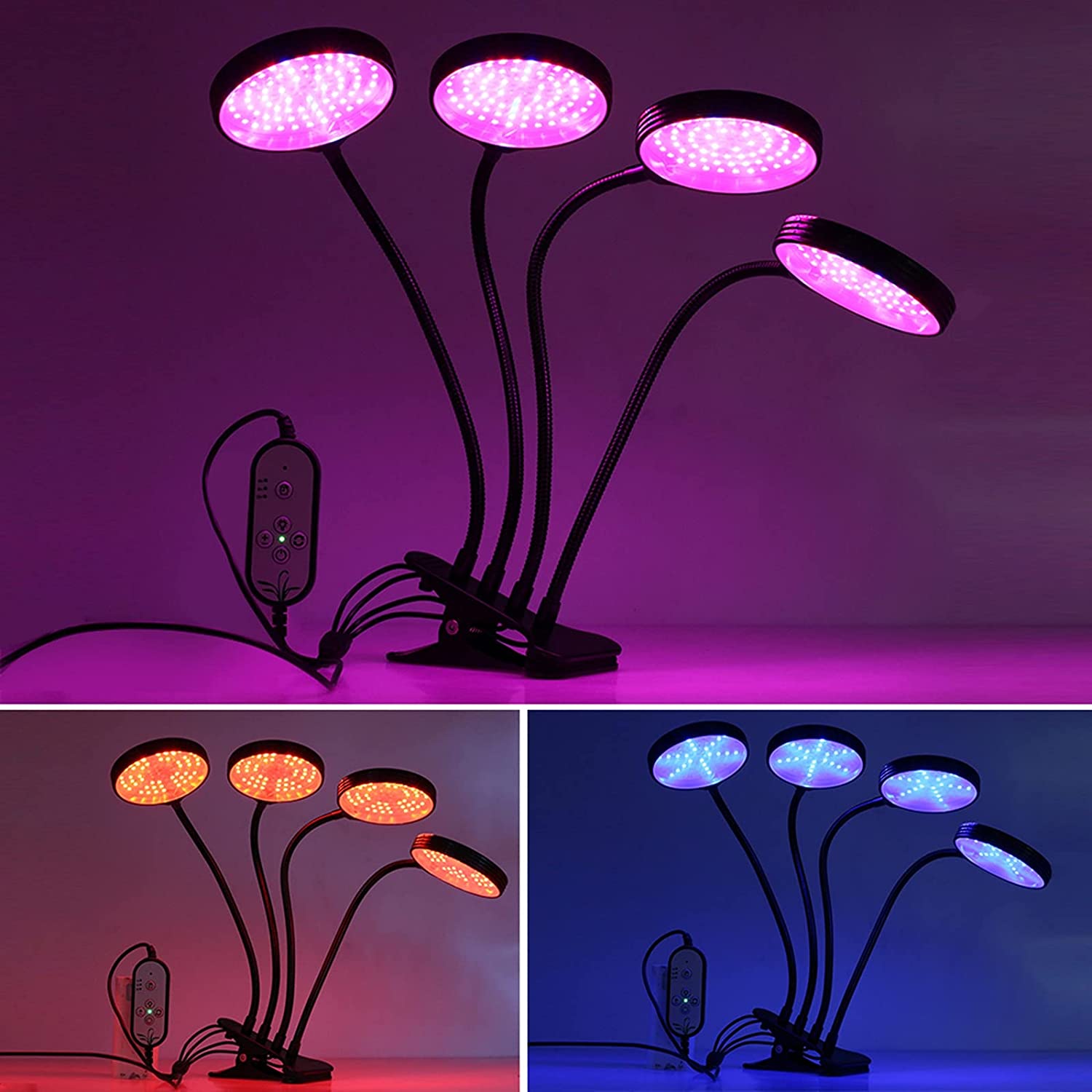 FINTRUEのLED植物ライト 植物育成 観葉植物 多肉植物育成 育成ライト 植物 ライト 室内栽培 水耕栽培 野菜工場 ledライト 3モード調色 5段階調光 360度調整 タイマー機能 梅雨時期 冬 日照不足解消 省エネ｜アングル2