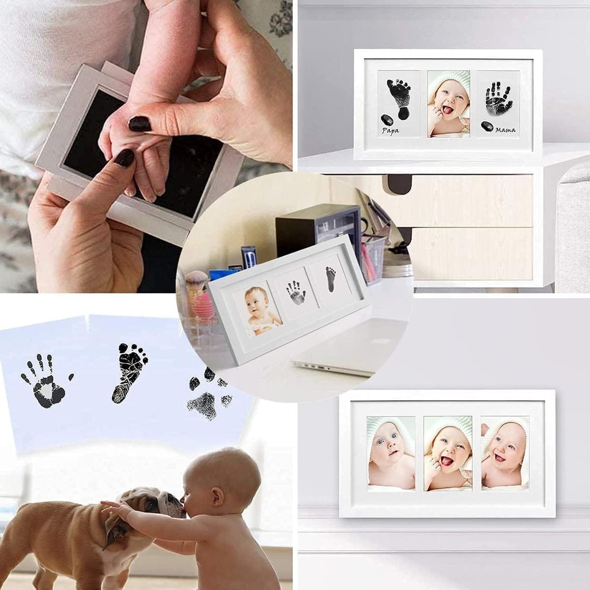ベビーフォトフレーム 赤ちゃん 手足形 写真立て 置き掛け兼用 出産祝い ベビー記念品 内祝い 成長記録 置き掛け兼用 2