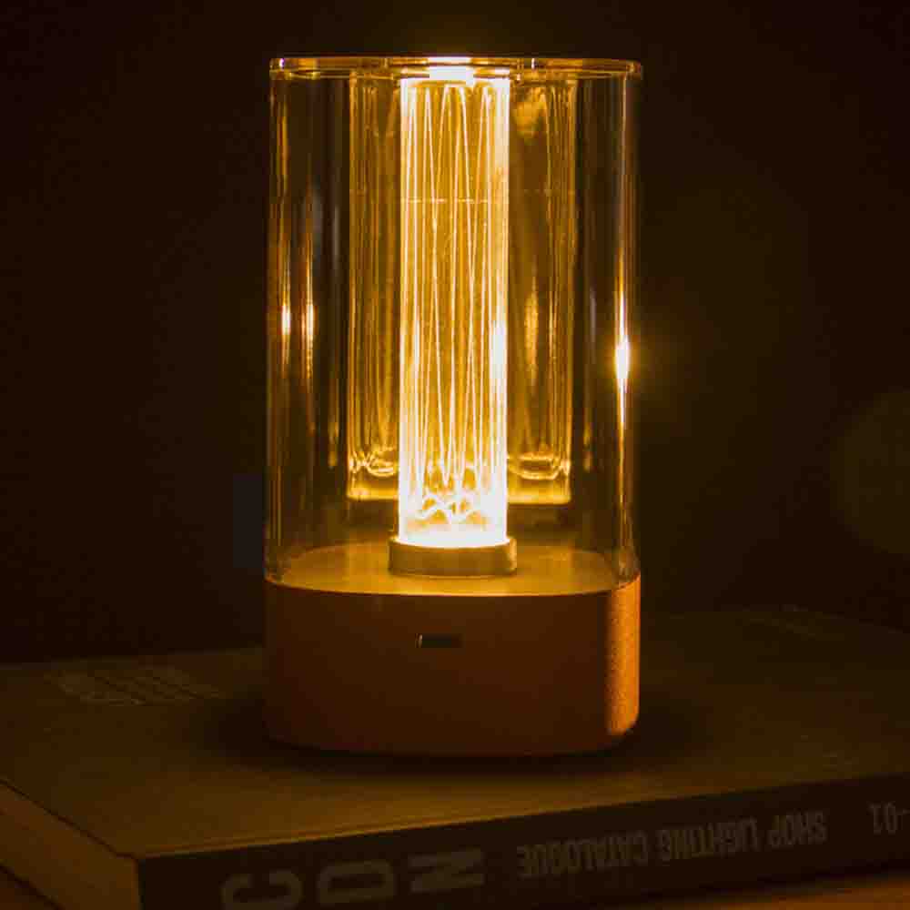 電気スタンド 充電式 モダンデコ 目に優しい テーブルランプ LED コードレス テーブルランプ ヴィンテージ バーテーブルランプ LED ナイトライトベッドルーム ポータブルバッテリ デスクスタンド 照明器具 レストラン [3]