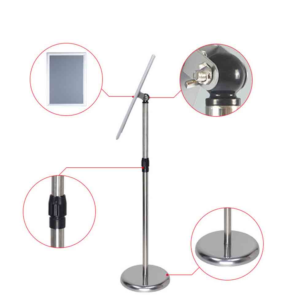 立て看板 A4案内板 アルミ掲示板 スタンドボード 伸縮メニューボード 案内板A4 アルミメニュースタンド 高さ調節可能 スタンドボード 会社案内 お知らせ 掲示板 イベント受付 お店 エントランス