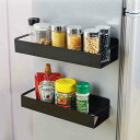 2個セット フック付き マグネット スパイスラック 穴開け不要 キッチンペーパーホルダー付き 調味料収納 耐荷重5KG キッチンラック ラック バスルームラック...