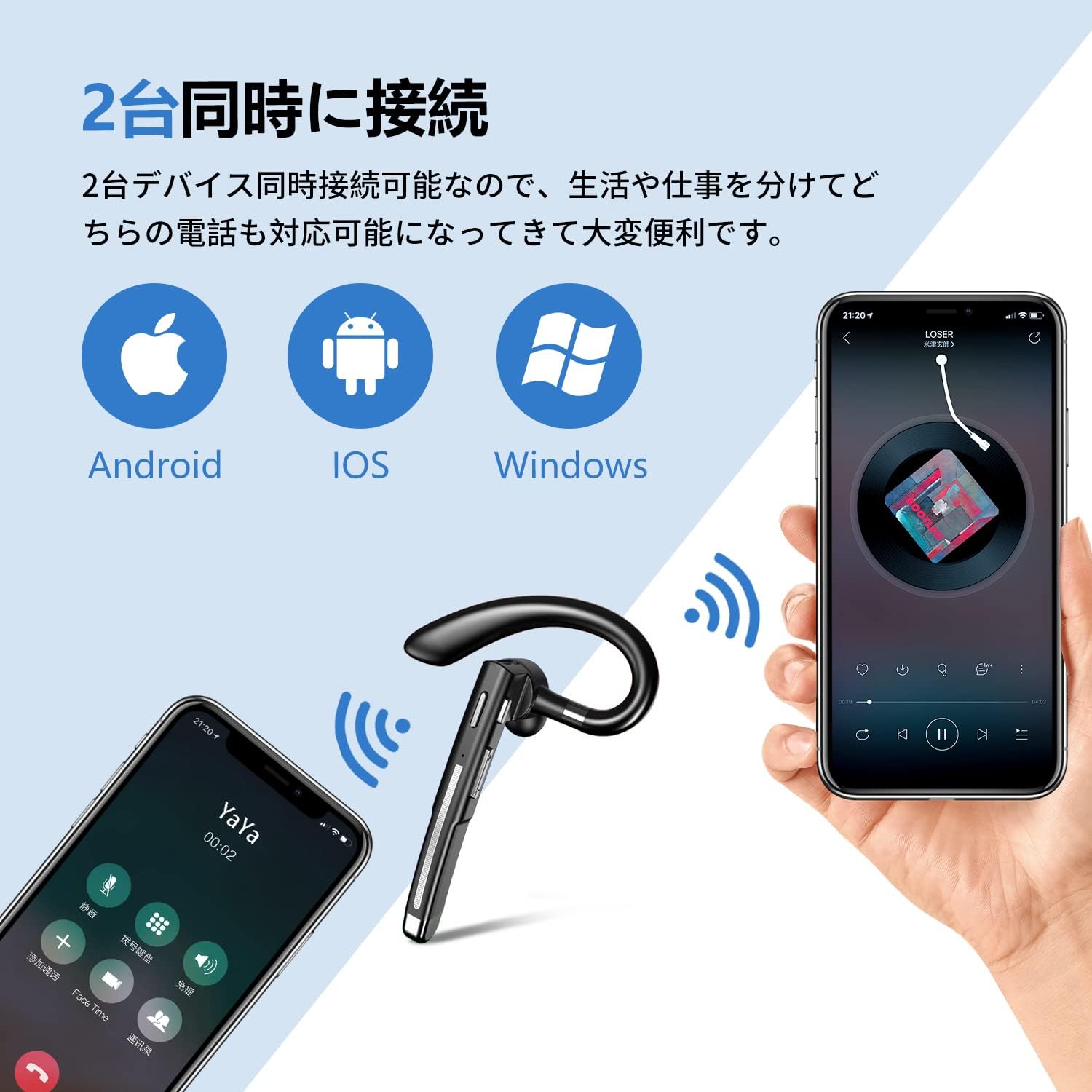 【2024新登場】 イヤホンマイク Bluetooth イヤホン 超長時間連続使用 ワイヤレスイヤホン 耳掛け型 500mAh充電ケース付 残量ディスプレイ ハンズフリー イヤホン ヘッドセット CVC8.0ノイズキャンセリング 片耳ヘッドセット 左右耳兼用 ハンズフリー通話 マイク内蔵