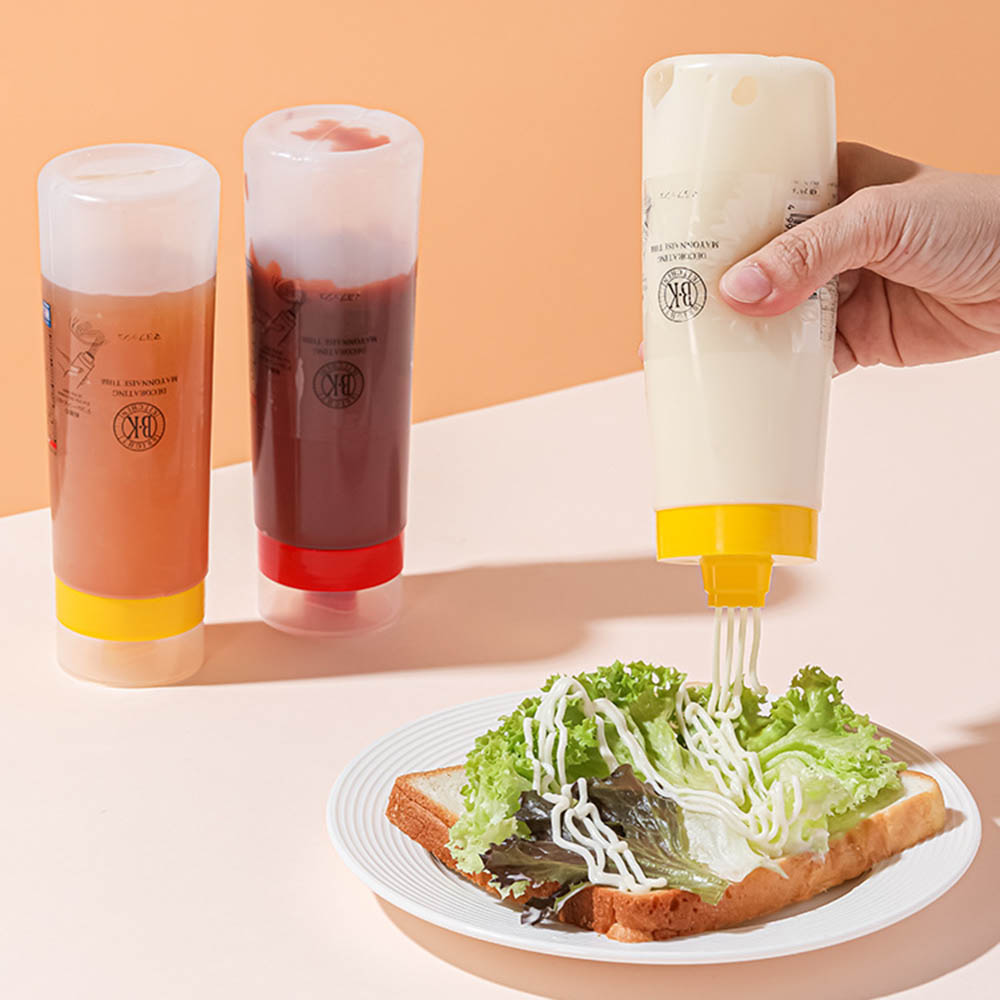 【マラソン限定 クーポン発行中】6個セット 2色 味料 入れ スクィーズ ボトル 片手で 開け閉め 液だれ ..