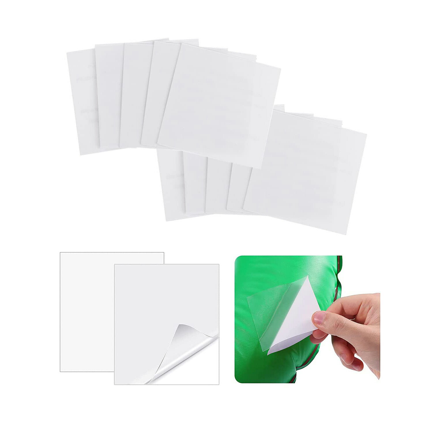 【マラソン限定 クーポン発行中】10枚入 ビニール補修用テープ プールパッチ ビニールプール用 修理シール 穴修理 完全透明 自己接着 両面粘着テープ 防水 空...