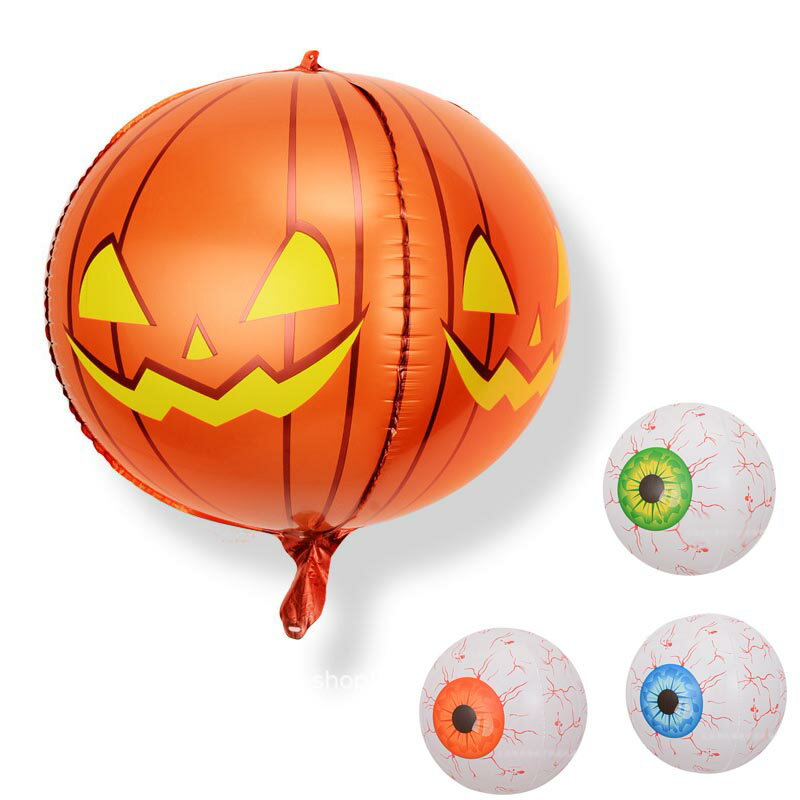 樂天商城 - 【ポイント10倍！】10個入り 眼球 風船 ハロウィーンパーティーバルーンの装飾 ハロウィーンの目玉怖い ハロウィン手持ち風船 ハロウィンバルーンパーティーの記念品 怖い目の風船 アルミフィルム 人気 ハロウィンパーティー 飾り Halloween お化け屋敷 店内飾り 55cm