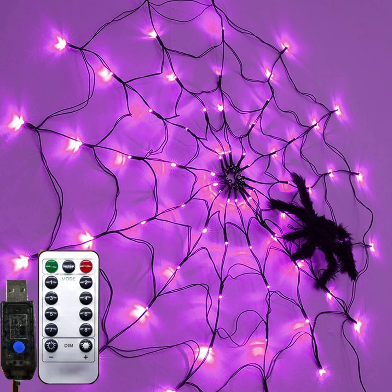 【ポイント10倍！】ハロウィン飾りライト LED 電飾 蜘蛛の巣 お化け屋敷 道具 クモの巣 halloween 雰囲気満点 小道具 家庭用 お化け屋敷 装飾品 道具 ハロウィン パーティー ハロウィン 飾りスパイダーウェブ ライト LEDライト 電池式 ストリングスライト 飾り物 ハロウィン