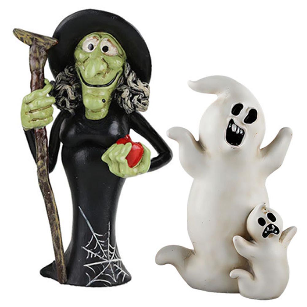 Rakuten - 【ポイント10倍！】新登場 卓上 樹脂 置物 オブジェ ハロウィーンの魔女の置物 - ウィザードと魔女の装飾品 - 砂のテーブルの装飾、ハロウィーンをテーマにしたパーティーのためのデスクトップの装飾品、屋内のハロウィーンの装飾