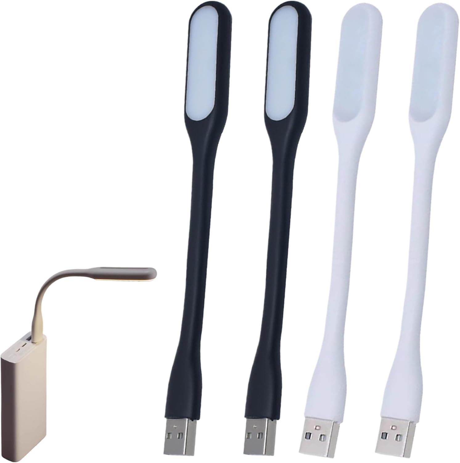 5個入り LEDライト ミニUSBライト 車内 明るい USB接続 パソコン PC バッテリー アクセサリ 角度調整可..
