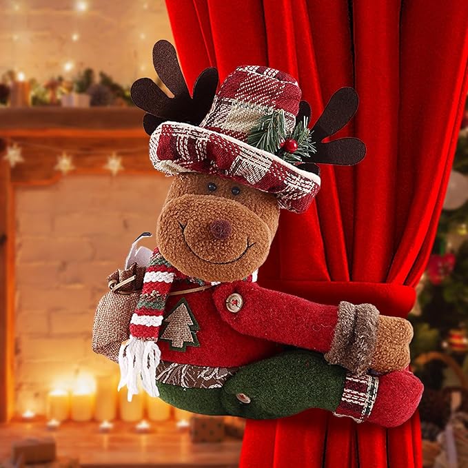 クリスマスカーテン結び、カーテンホールドバッククリスマス - | かわいい人形クラスプディスプレイク..