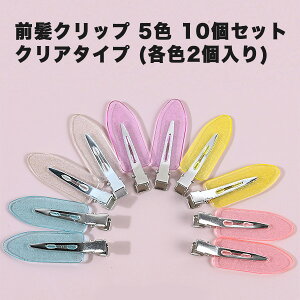 前髪クリップ 5色 10個セット クリアタイプ 跡がつかない ヘアクリップ かわいい 前髪 クリップ 跡がつかないピン ピン セット メイク 化粧 洗顔 お風呂 髪留め ヘアセット ヘアサロン 美容室 美容 理容 送料無料