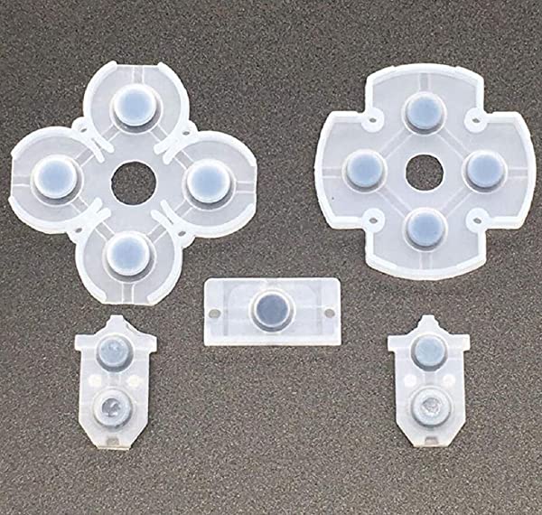 PS4 コントローラー 交換 ラバーパッド ボタンゴムラバーセット 導電性接着剤 パッド PS4 修理 (JDM-030 New Version) 【互換品】