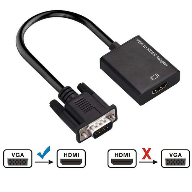 to VGA HDMI 変換 解像度 1080P ビデオ PC プロジェクター ディスプレイ