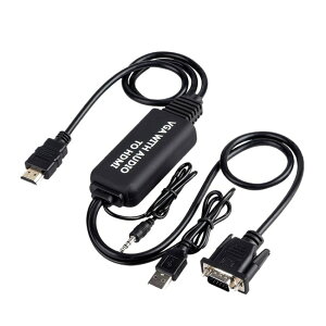 to VGA HDMIѴץ֥ VGA HDMI Ѵ֥ VGA-HDMI Ѵץ 1.2m 3.5mmǥդ