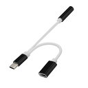 type-C USB イヤホンコネクター ブラック 変換アダプタ Type-C typec 充電 イヤホン ケーブル タイプC 充電ケーブル 音声 オーディオ