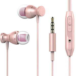イヤホン マイク付き 有線 カナル型 高音質 3.5mm ヘッドセット リモコン マグネット 5D通販
