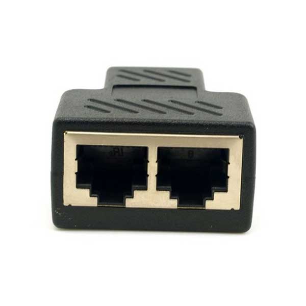 LANケーブル 中継コネクタ 2分岐 コンパクト 延長 コネクタ アダプタ プラグ RJ45 2個組