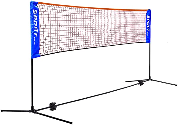 バドミントン ネット テニス テニス練習用 ポータブルネット 折り畳み 簡単組み立て 幅310cm 高さ(86-150)cm調整可能 子供...