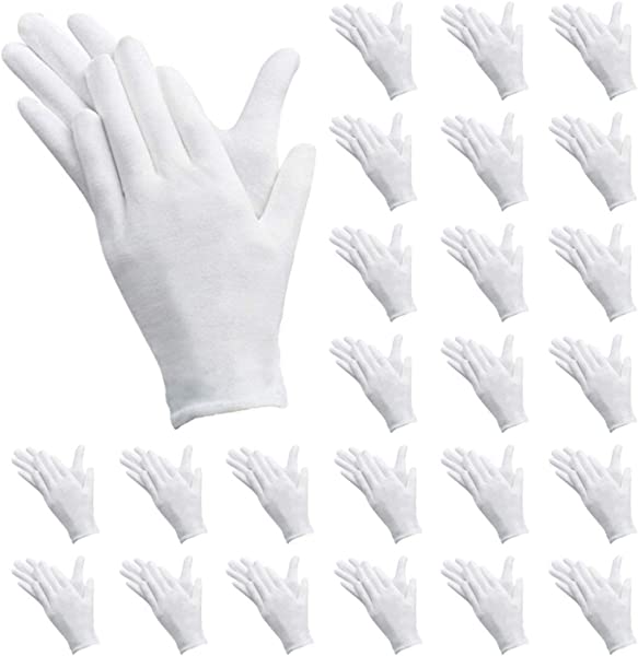 綿手袋 24双組入り Lサイズ(約23cm) ホワイト メンズ 手袋 白手袋 レディース 手荒れ防止 湿疹 保湿 乾燥肌 作業用 礼装用