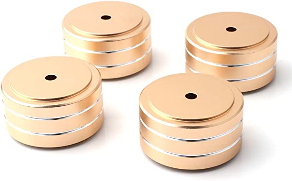 4pcs 40x20mm A~jE HiFi AMP Xs[J[ AC\[V X^h Xs[J[ CV[^[ ^[e[u DAC tB[gpbh (Gold Colour)