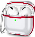 AirPods 3 ケース 2021モデル AirPods 3に対応 TPU透明カバー LED可視 カラビナ付き ワイヤレス充電対応 紛失防止 耐衝撃 装着充電...