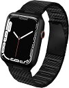 カーボン製 iWatch Band Apple Watch 対応 バンド Series 8/7/6/SE/5/4/3/2/1 適用 交換ベルト本物のアラミドカー...