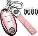 キーケース スマートキーケース メンズ レディース NISSAN用 柔らかい TPU インテリジェント キーカバー 2/3/4ボタン 高級 日産専用設計 キーホルダー デイズ セレナ Teana エクストレイル エルグランド スカイ ライン ノート キューブ ジューク フェアレディZ フーガ ...