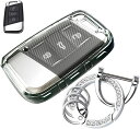 キーケース スマートキーケース キーカバー 3ボタン ソフト TPU 手触りいい フォルクスワーゲン 専用設計 VW スコダ ポロ ジェッタ ゴルフ7 GTI 7 ゴルフ R R20 MK7 MKVIIレオン トレド パサート アルティ 新しいCC 等に適用 キーホル ...