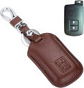 キーケース スマートキーケース キーカバー 2ボタン 本革 レザー トヨタ 専用設計 TOYOTA プリウス アクア ヴィッツ カローラ 86 IQ マークX クラウン SAI ウィッシュプリウスα 等に適用 手触りいい 汚れ 滑り 傷 防止 オシャレ リモコン キーホル...(4)