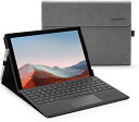 Microsoft Surface Pro 6 ケース 表面 内蔵 保護 カバー 多視角 スタンド 軽量 薄型 ペンホルダー付き PU スマート カバー (カラ...