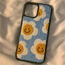 iPhone 13 Pro ケース 極薄 可愛い カラフル 花 スマホケース スマホカバー あいふぉん13 Pro ケース ふわふわ 綿布 フランネル 刺繍 i...