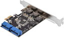 pcieカードUSB 3.0 pcieカードUSB 3.0 PCI-E PCI-Express to 内部usb2ポート 転送速度最大5Gbps 低発熱 高速 ...