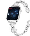 Apple Watch バンド ステンレスバンド ダイヤモンドラインストーン 交換バンド キラキラ 軽量 装着簡単 ビジネスバンド Apple Watch Se...
