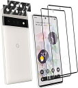 Google Pixel6 Pro ガラス フィルム 保護フィルム 全面保護 強化ガラス 液晶保護フィルム 指紋ロック解除 旭硝子製 3D曲面加工 硬度9H 指紋防止 衝撃吸収 気泡ゼロ 高透過率 防爆裂 スクラッチ防止 対応 Google Pixel6 Pro フィルム(ブ... 【2+2枚セット】