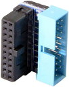 USB 3.0 20ピン オス→メス 延長アダプター 上下向き90度 マザーボードメインボード用 (下向き) 送料無料