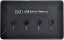 KVM USB 3.0 スイッチ セレクター 4ポート PC 共有デバイス キーボードマウススキャナープリンター用