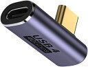 USB Type C L字 アダプタ 40Gbps USB Type C 変換アダプタ L型USB C 変換アダプタ 8k@60HZ 100W 5A 急速充電 サポート Thunderbolt 3/4 USB Type C インターフェースデバイス 互換性 送料無料(2)