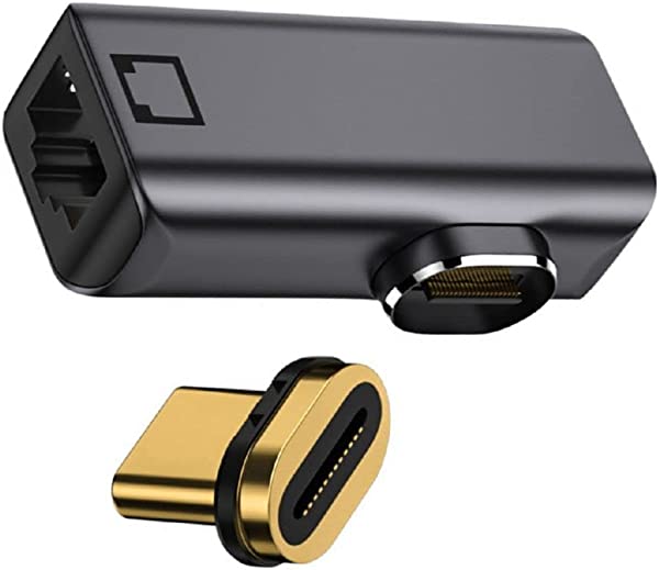 マグネット 角度付きタイプ USB-C Type-C USB3.1 1000Mbps ギガビット イーサネット ネットワーク LANアダプター ノートパソコン用 送料無料