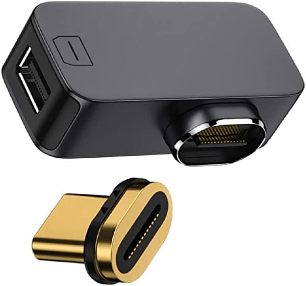 マグネット 角度付きタイプ USB-C Type C Mini DP Displayport モニター 変換 コンバーター アダプター 4K 2K 60hz スマホ&ノートパソコン用 送料無料